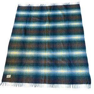 Irish Wool Kerry Woolen Mills Plaid Throw